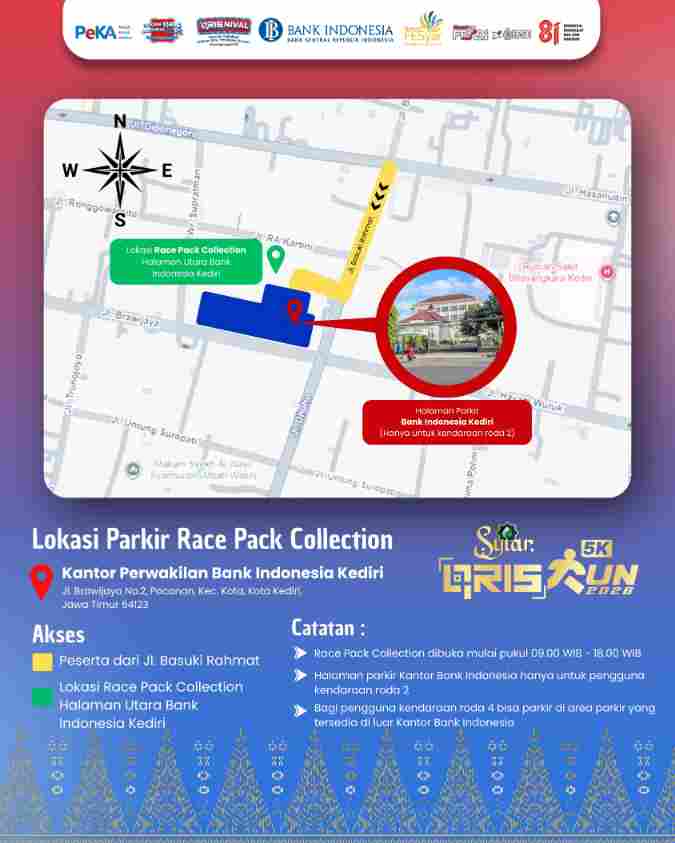 Denah Lahan Parkir Pengambilan Racepack 2